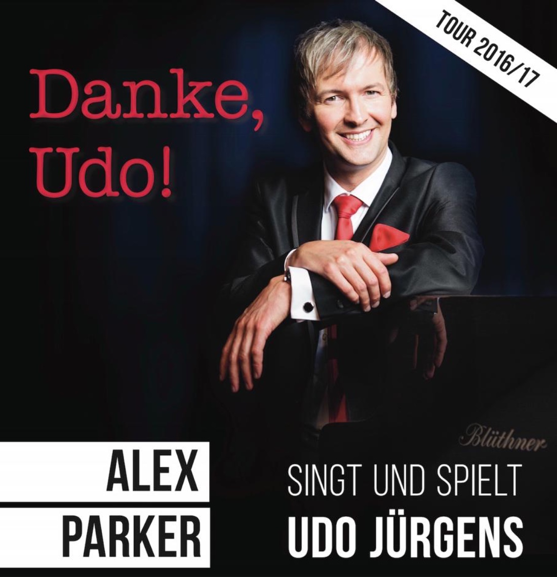 Plakat 2016/17: Danke Udo am Blüthner-Flügel