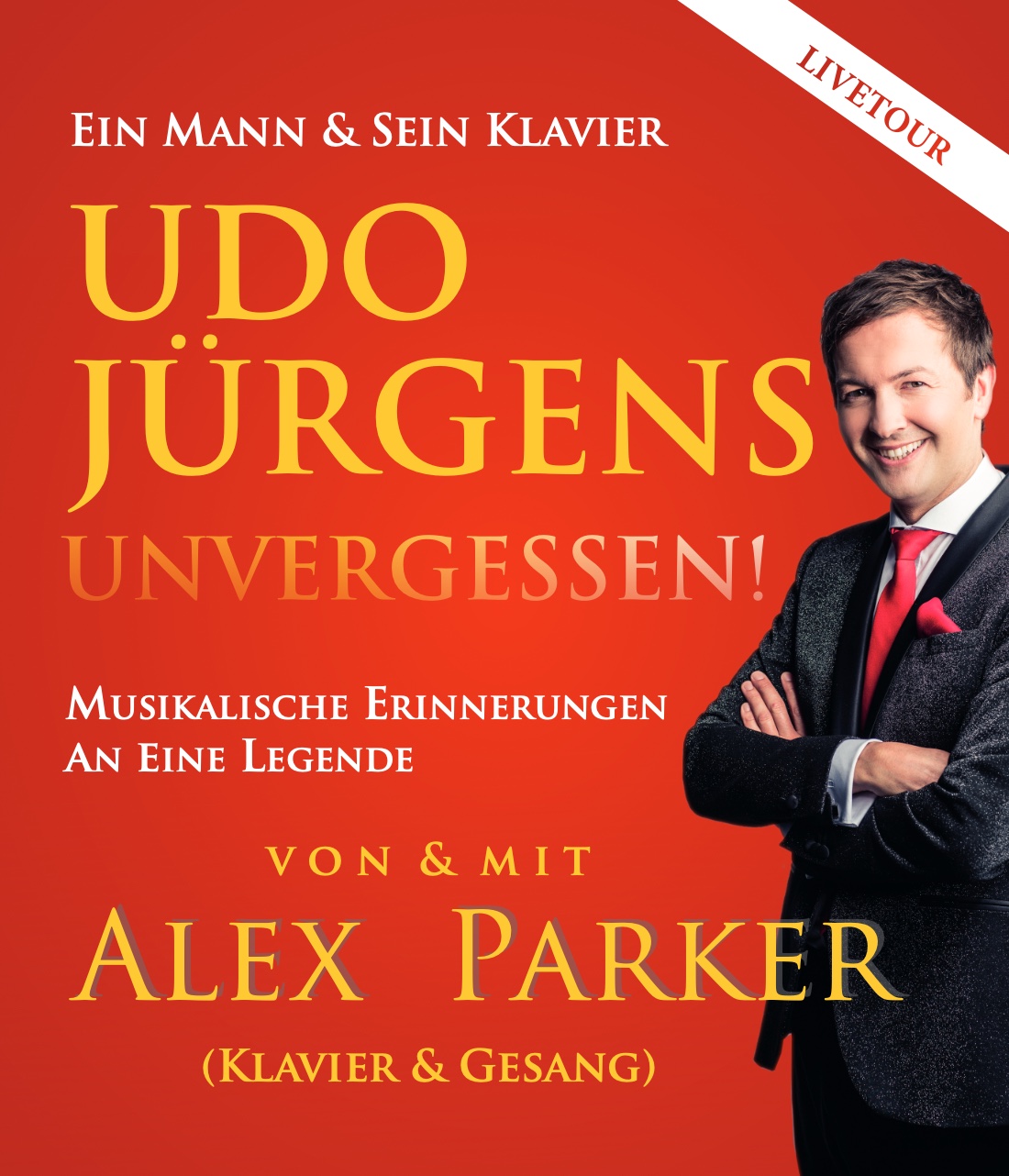 Plakat 2018: Udo Jürgens Livetour (rot)