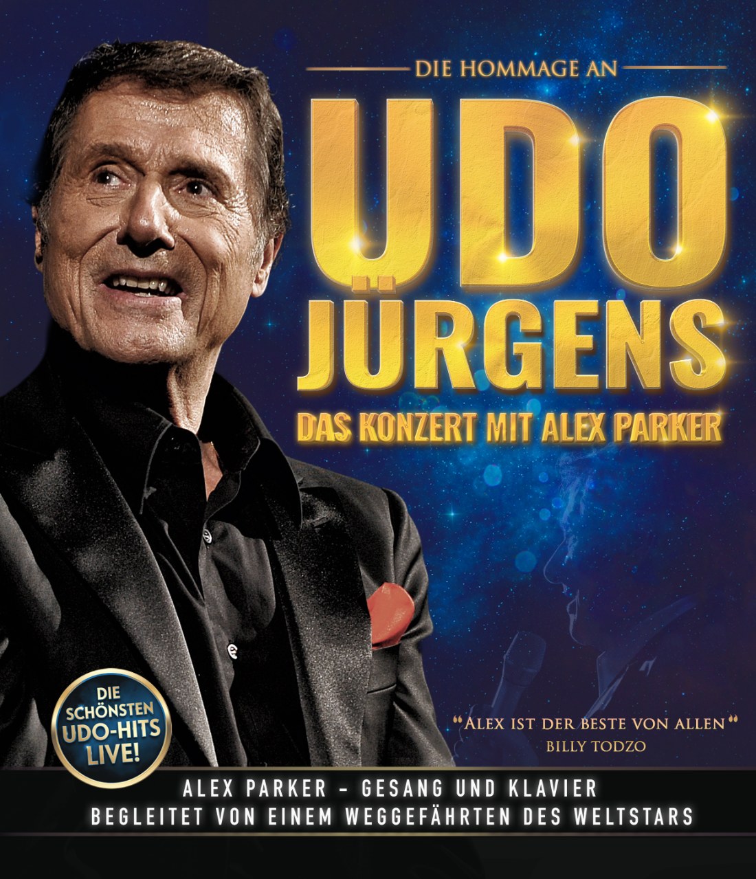 Plakat: Das Udo Jürgens Konzert mit Alex Parker — Tournee ab Januar 2027